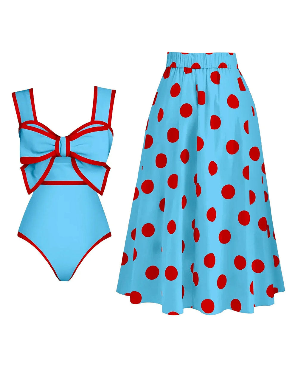 Bow Retro Style One Piece