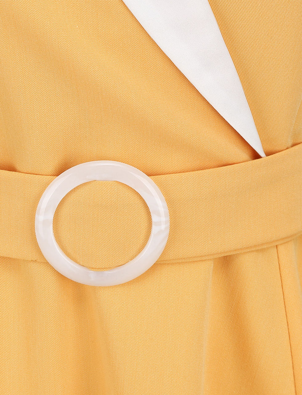 Yellow V Neck Short Sleeve Swing Vintage 1950S Dress