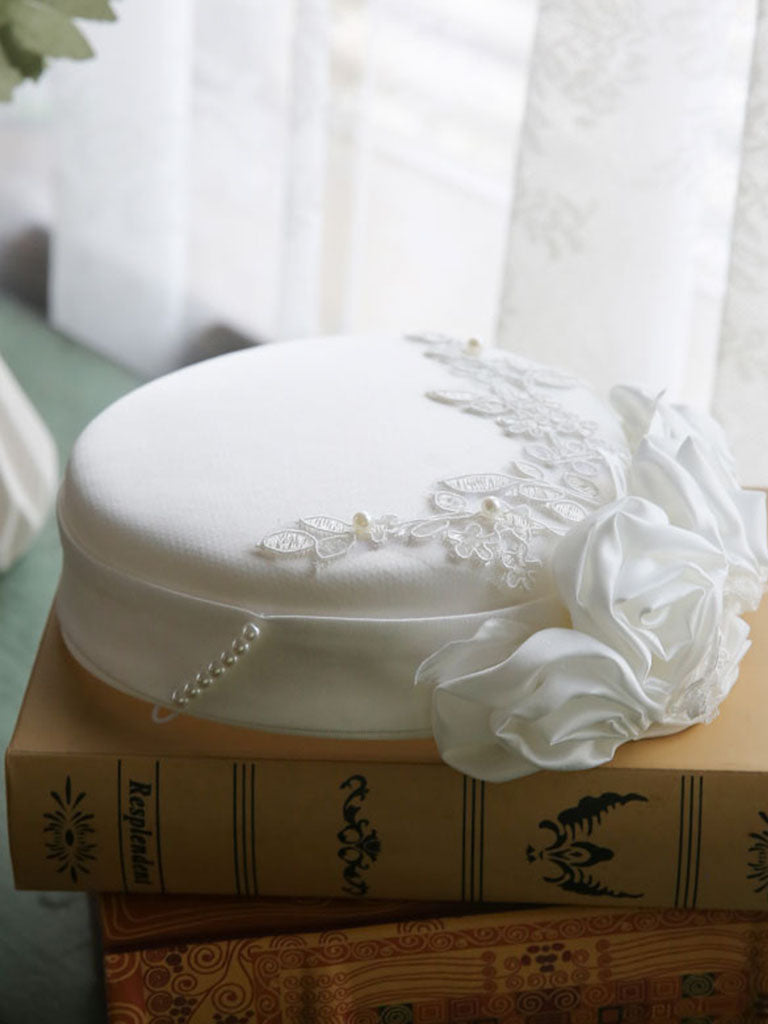 White 1950S Pillbox Hat