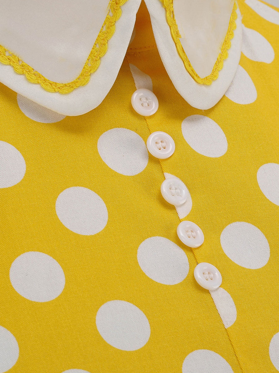 Polka Dots Peter Pan Collar 1950S Dress