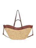 1950S Woven Raffia Tote Bag