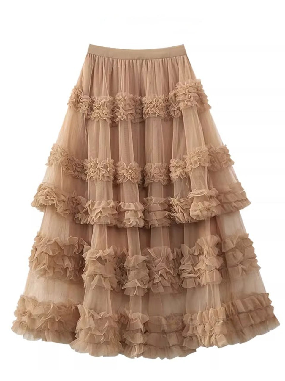 Ruffle Layered Flowy Vintage Circle Skirt