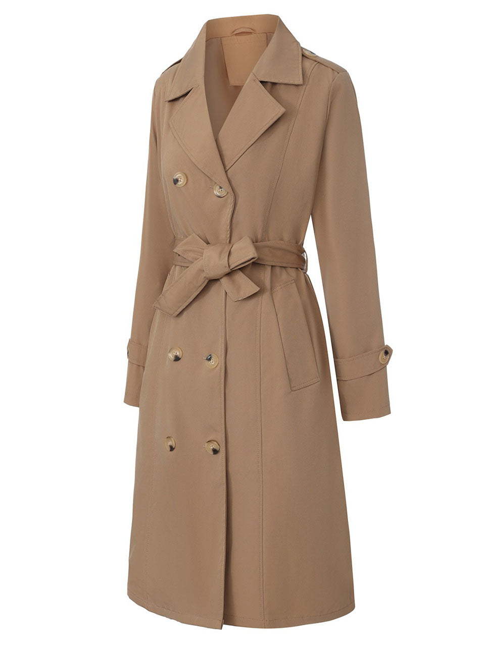 Black Double-Breasted Trench Coat