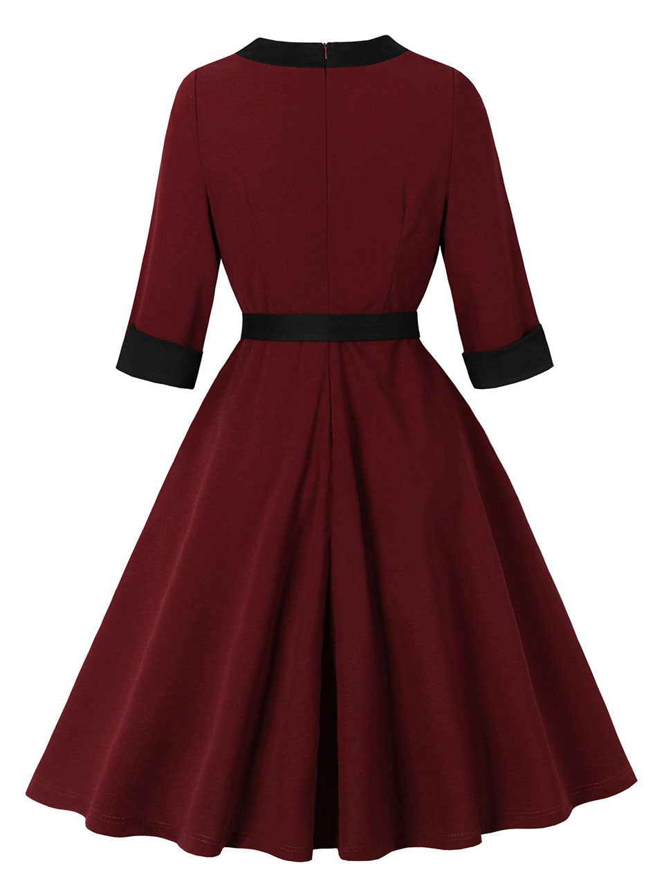 Wine Red Vintage Dress
