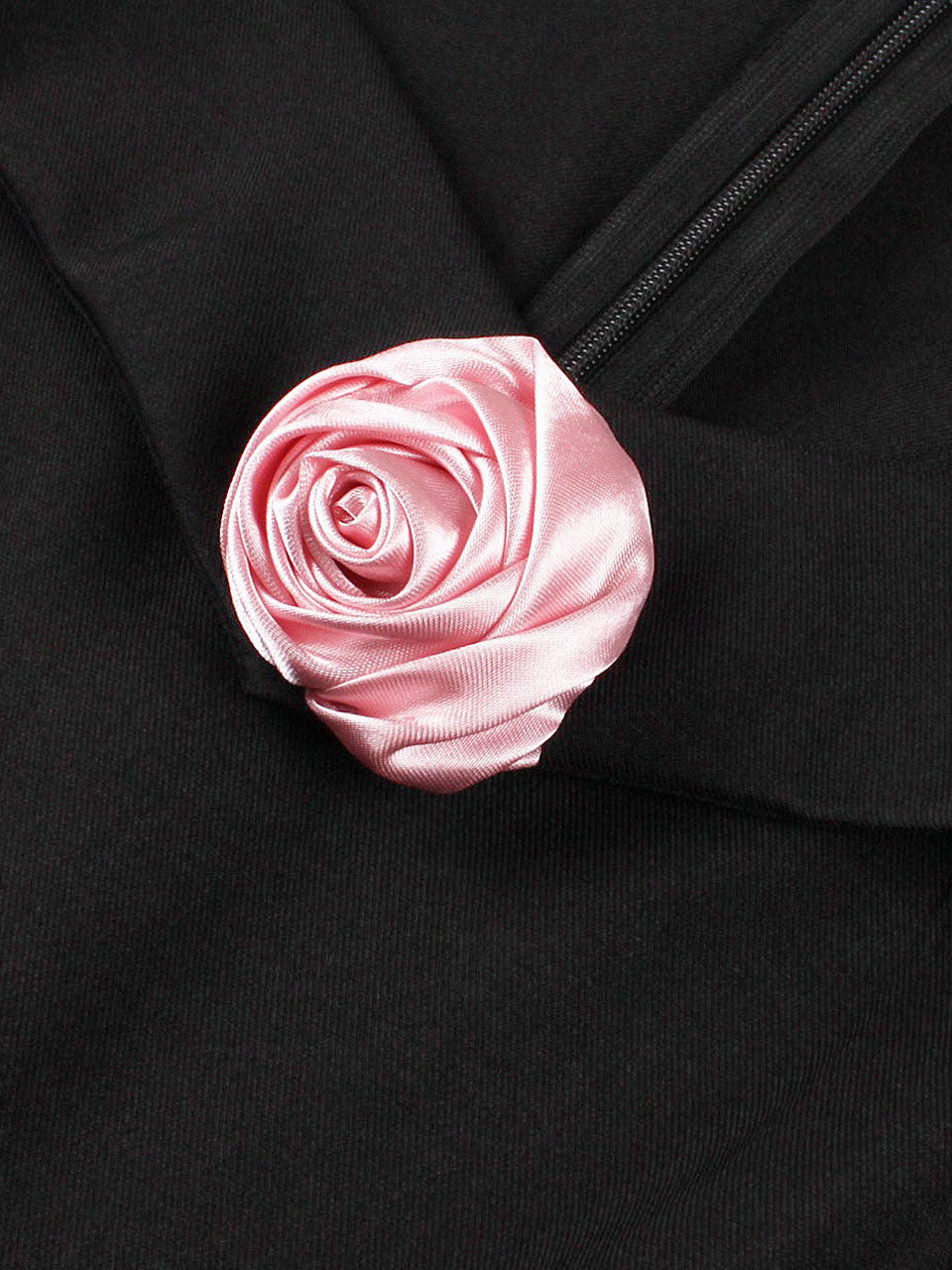 Audrey Hepburn Inspired Black Vintage Dress Handmade Rose
