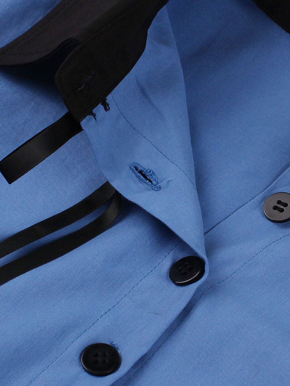 Audrey Hepburn Style Vintage Blue 1950s Cotton Shirt Dress