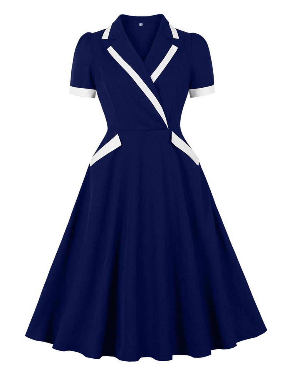 Wine Red V Neck 1950S Vintage Swing Dress