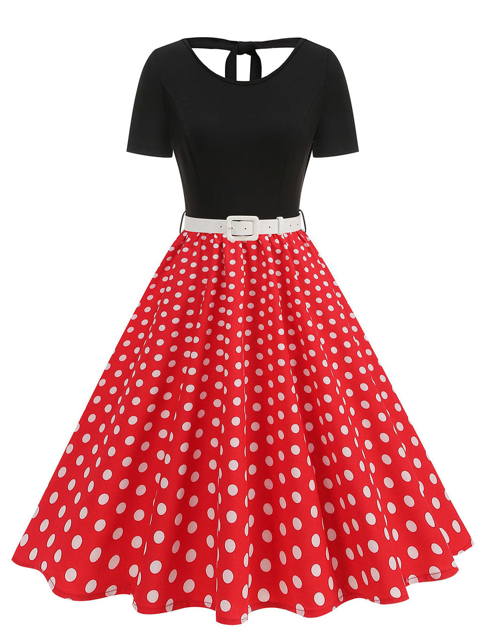 1950s Polka Dot Swing Dress