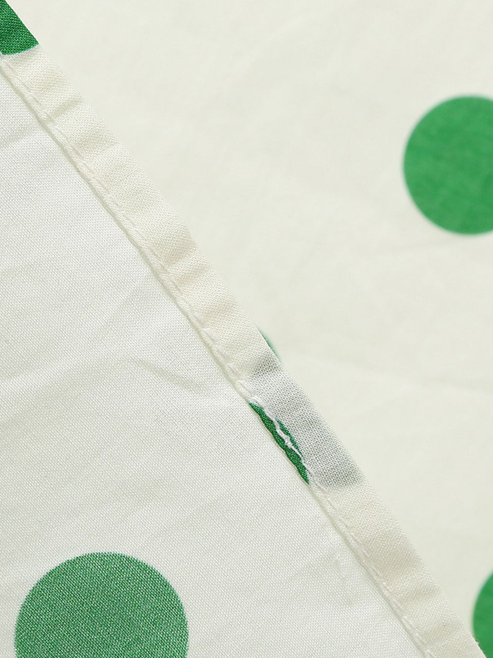1950s Vintage Audrey Hepburn Style Green Polka Dots Swing Dress