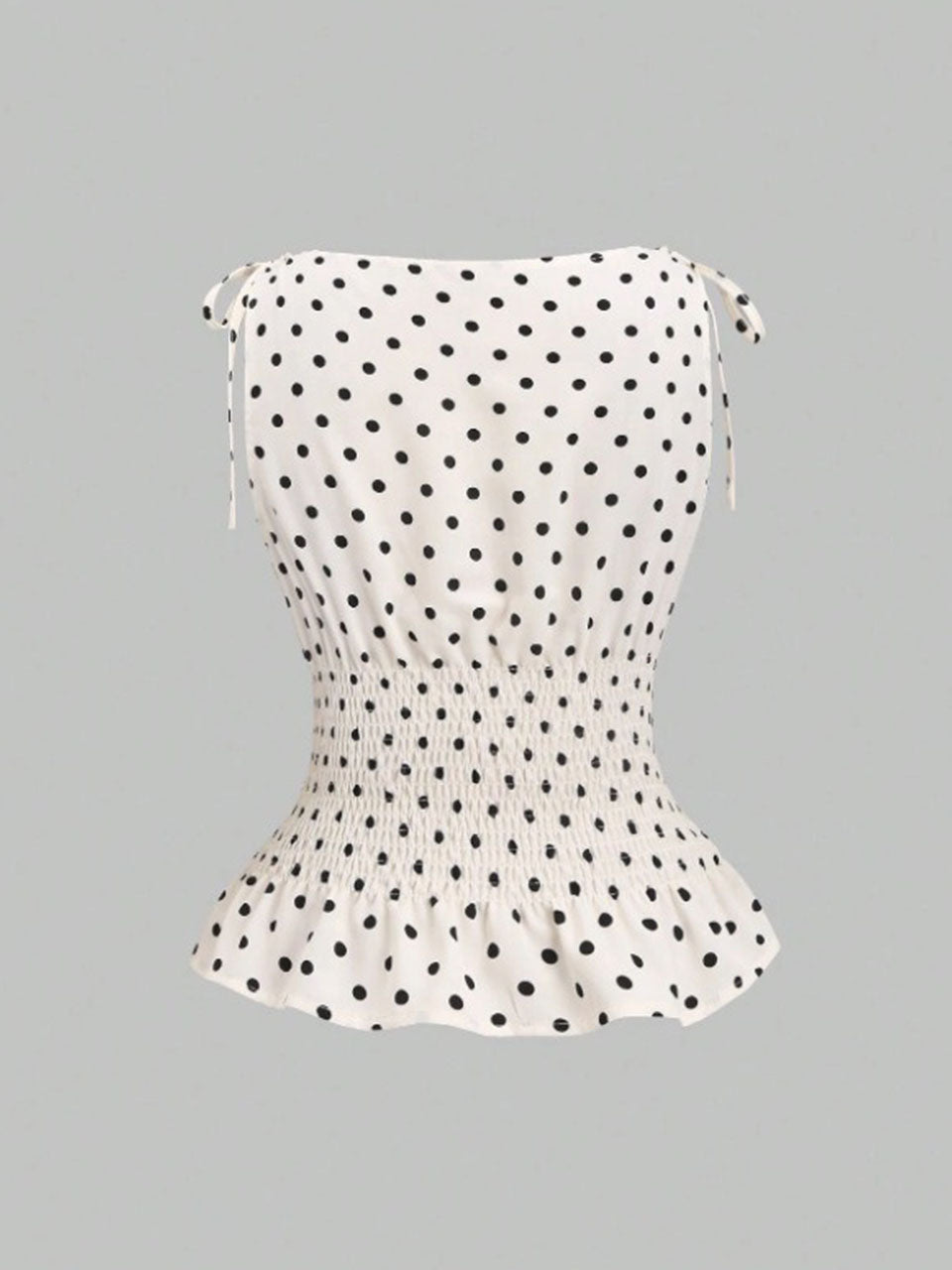Vintage Polka Dot Satin Top