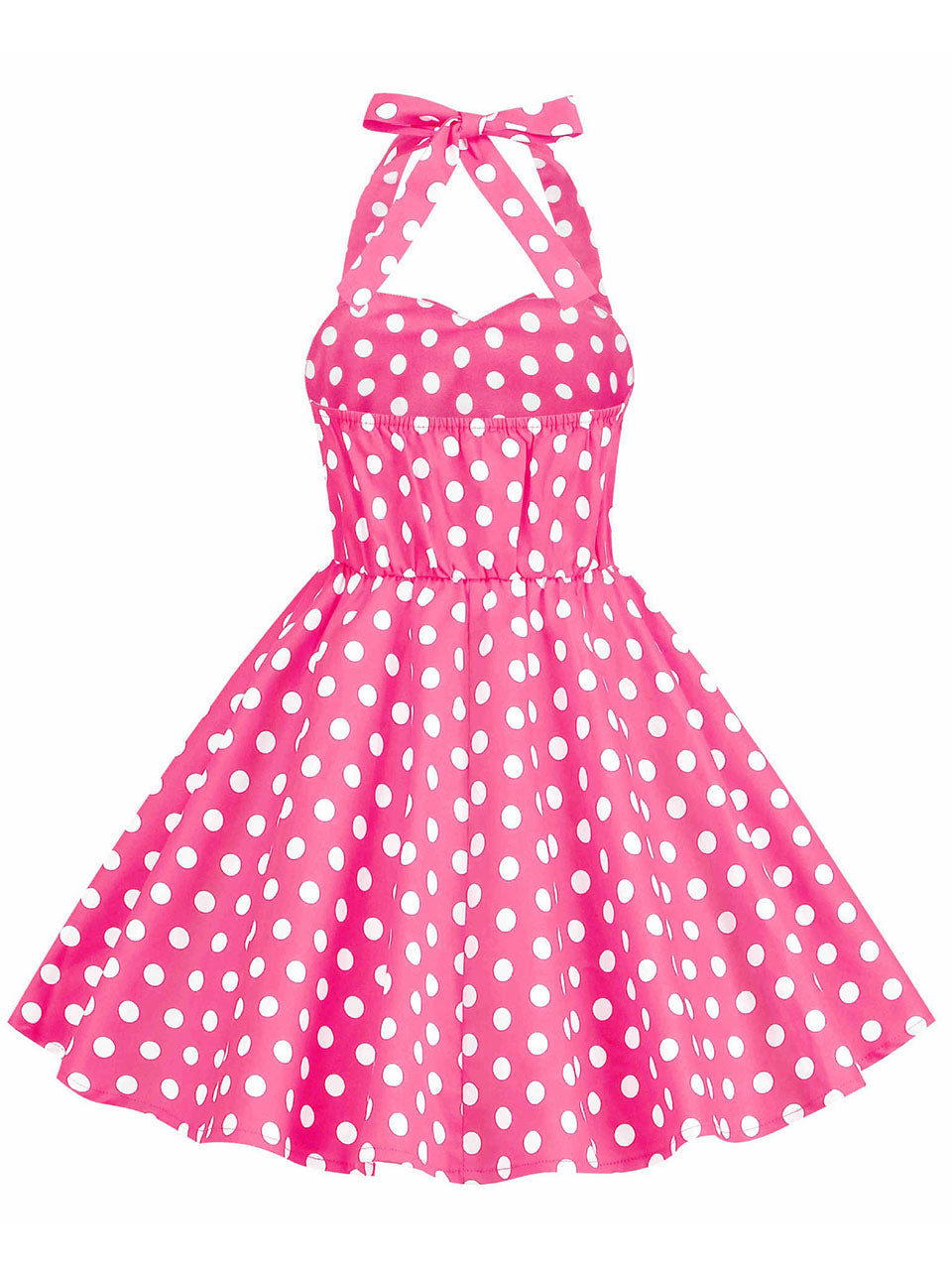 Kids Little Girls' Dress Bow Halter Polka Dots Sleeveless Cotton 1950S Vintage Dress