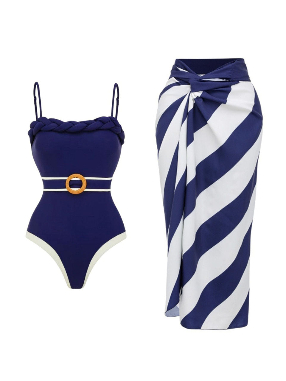 Navy Nautical One Piece Swimsuit