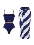 Navy Nautical One Piece Swimsuit