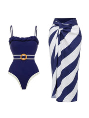 Navy Nautical One Piece Swimsuit