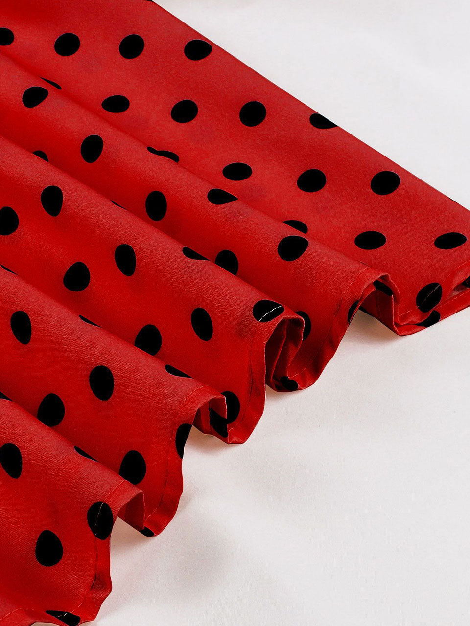Ladybug Inspired Red and Black Polka Dot Shirt Dress