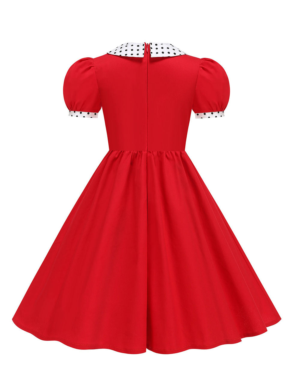 Kids Little Girls' Dress Peter Pan Short Sleeve Cotton 1950S Vintage Dress