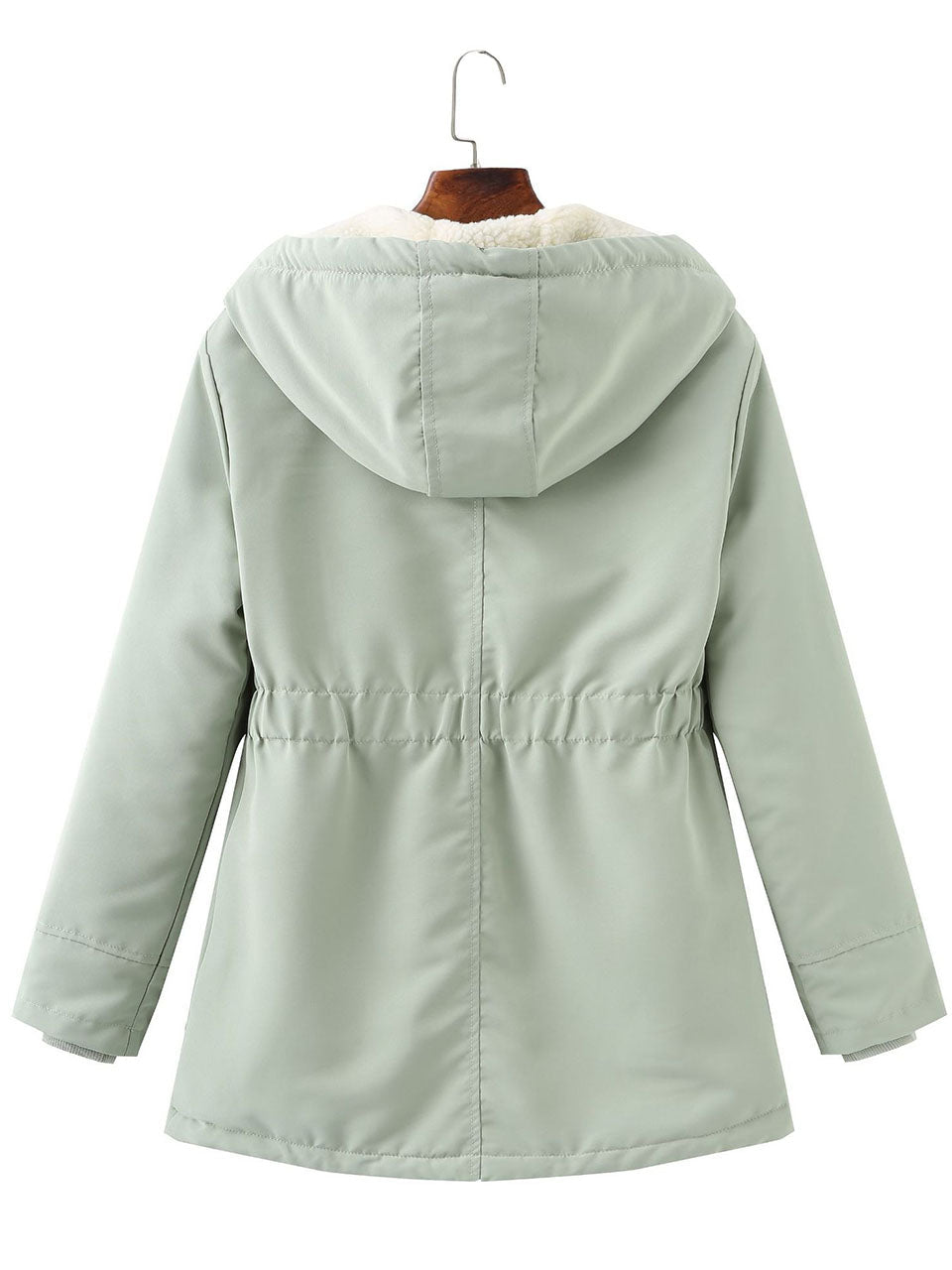 Navy Blue Fleece Lined Hooded Parka Jacket and Warm Winter Coat Heavyweight Windbreaker