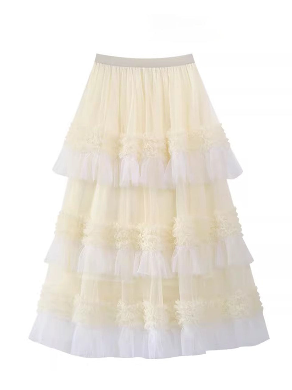3-Tier Ruffle Layered Flowy Boho Skirt