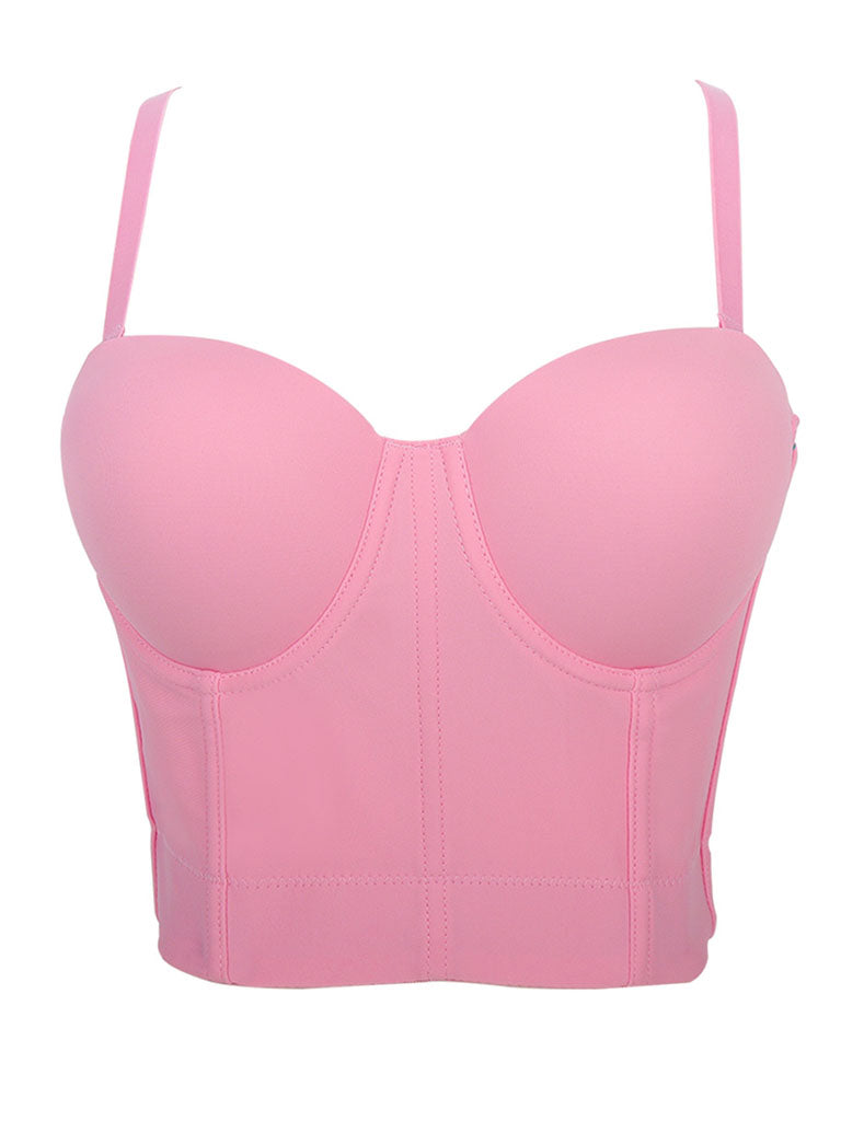 Solid Color Corset Camisole Top