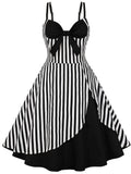 Beetlejuice Costume Spaghetti Strap Pocket Dress
