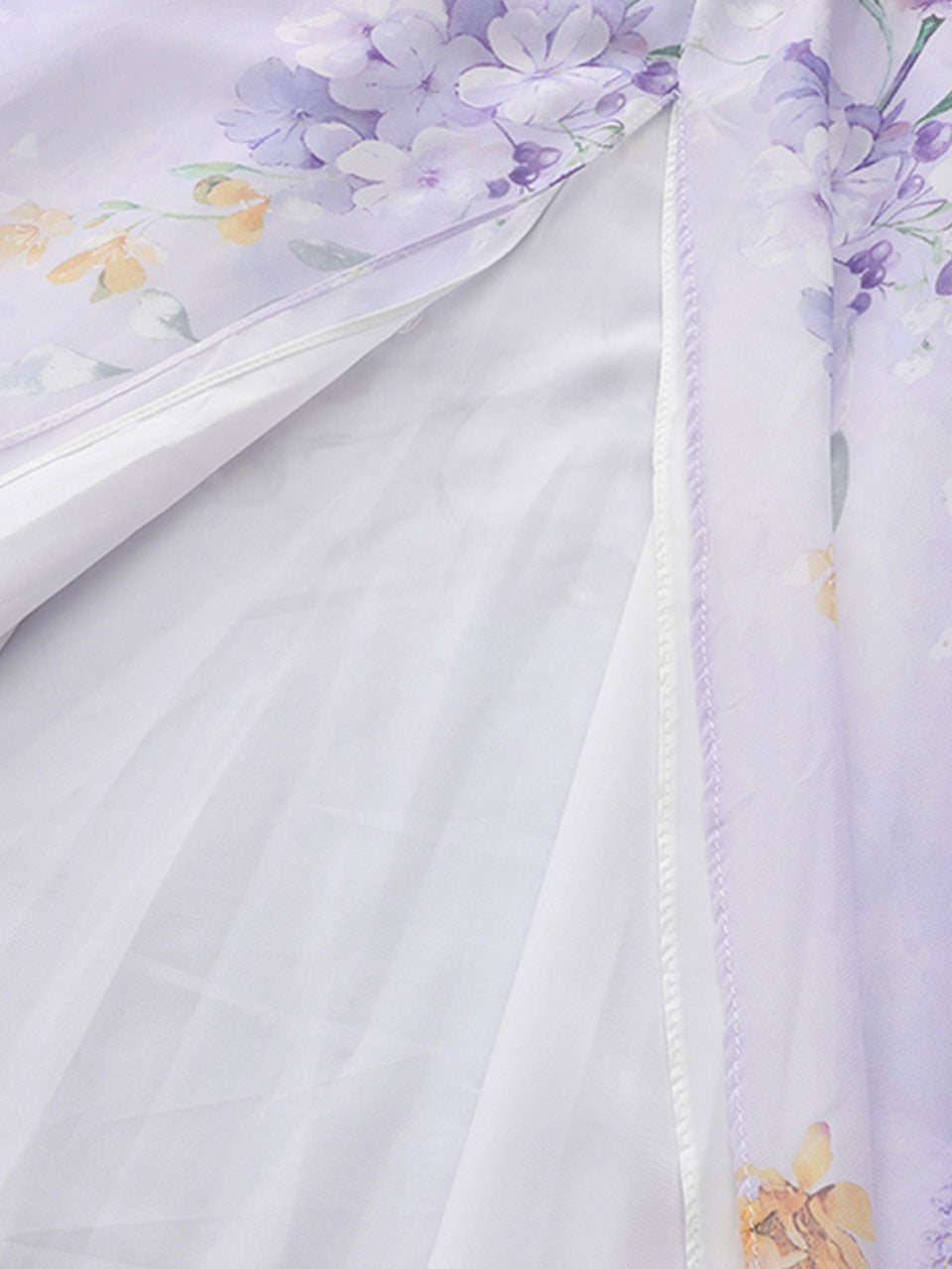 Purple Off-Shoulder Chiffon Dress