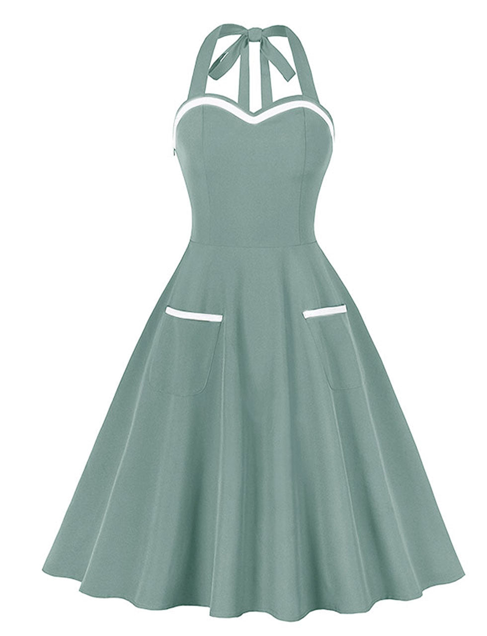 Purple Sweet Heart Halter Sleeveless 1950S Vintage Dress