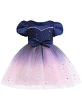 Kids Little Girls' Dress Princess Star Birthday Christening Dress