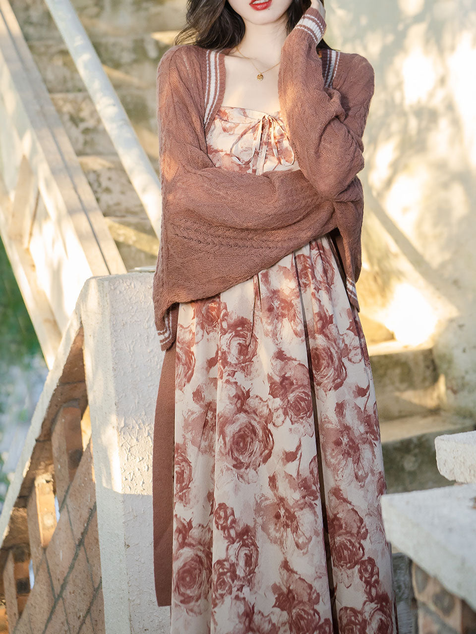 2PS Coffee Knitted Cardigan