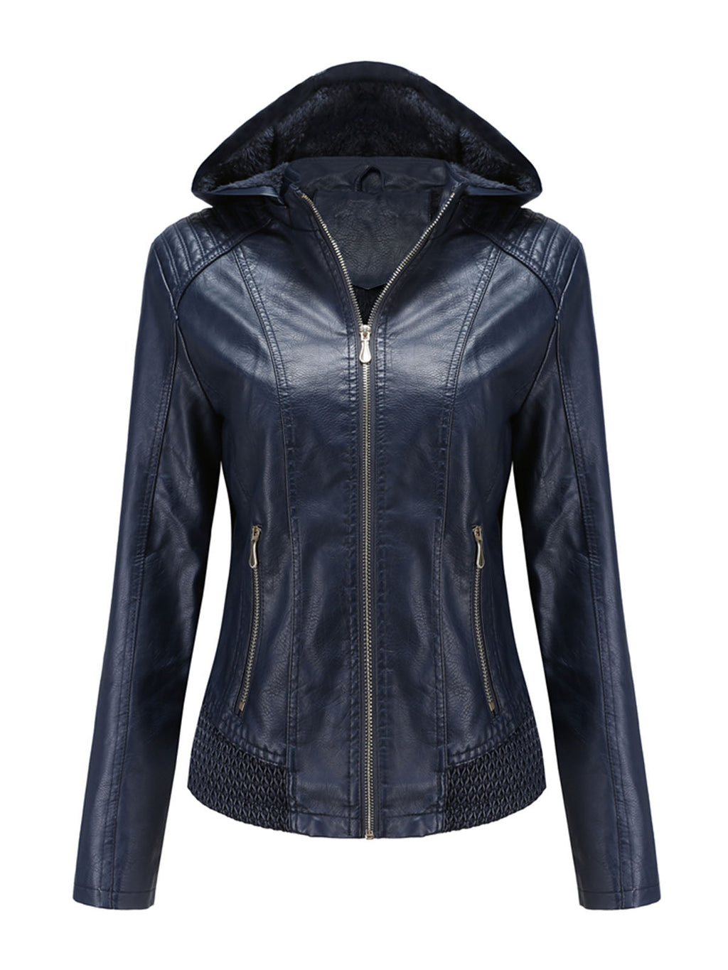 Street Winter Outfits Long Sleeve PU Leather