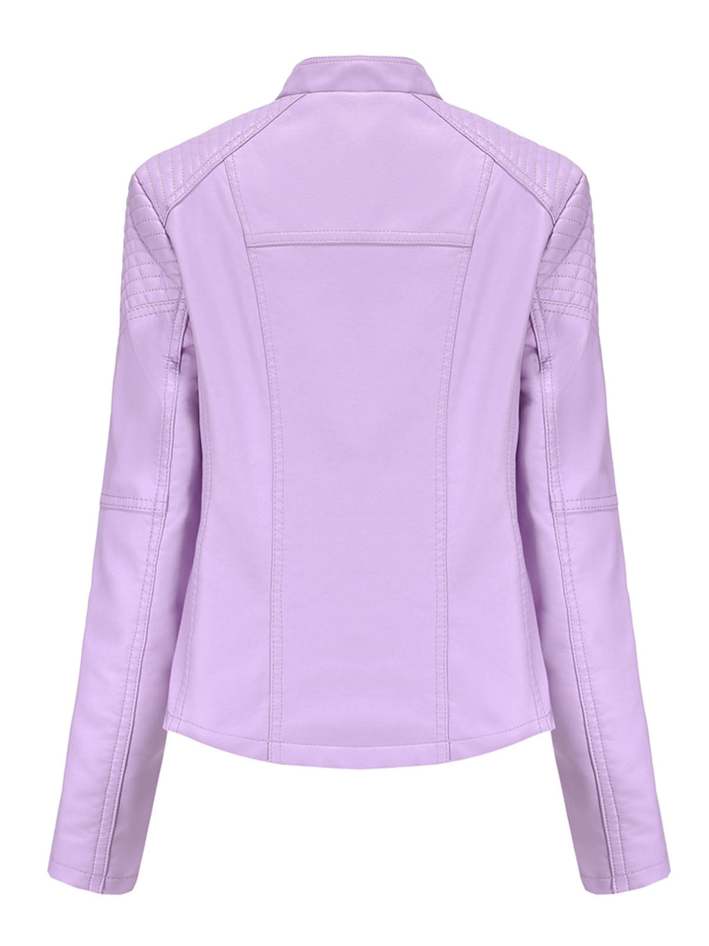Leather Jacket Weave Long Sleeve Winter Coat