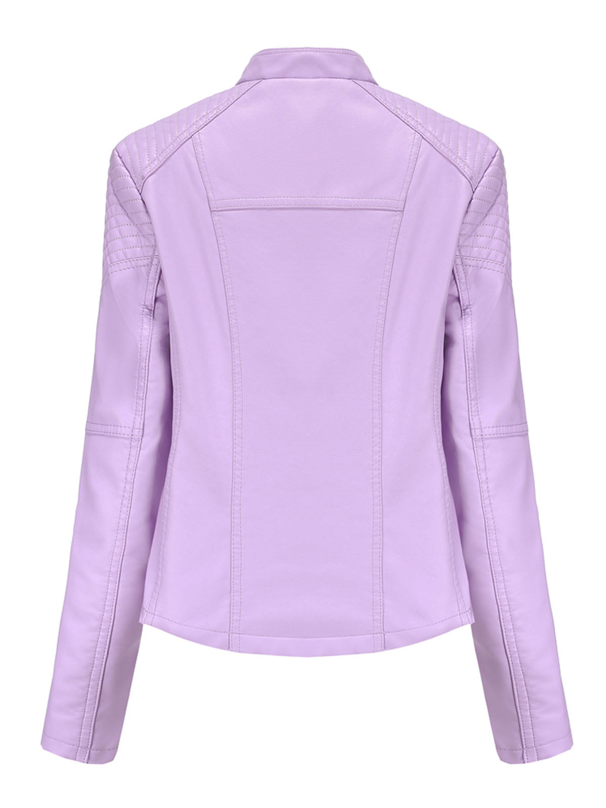 Leather Jacket Weave Long Sleeve Winter Coat
