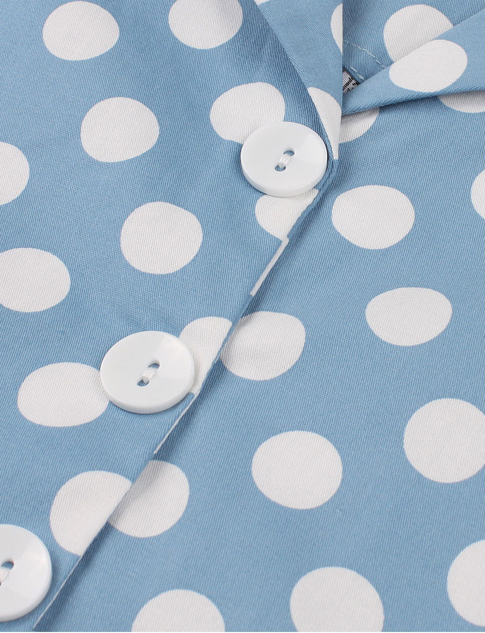 Kids Little Girls' Dress Polka Dot V Neck Cotton 1950S Vintage Dress