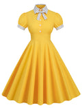 Blue Bowknot Swing Vintage 1950S Dress