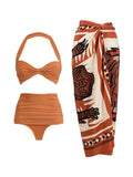 Brown Halter Bikini