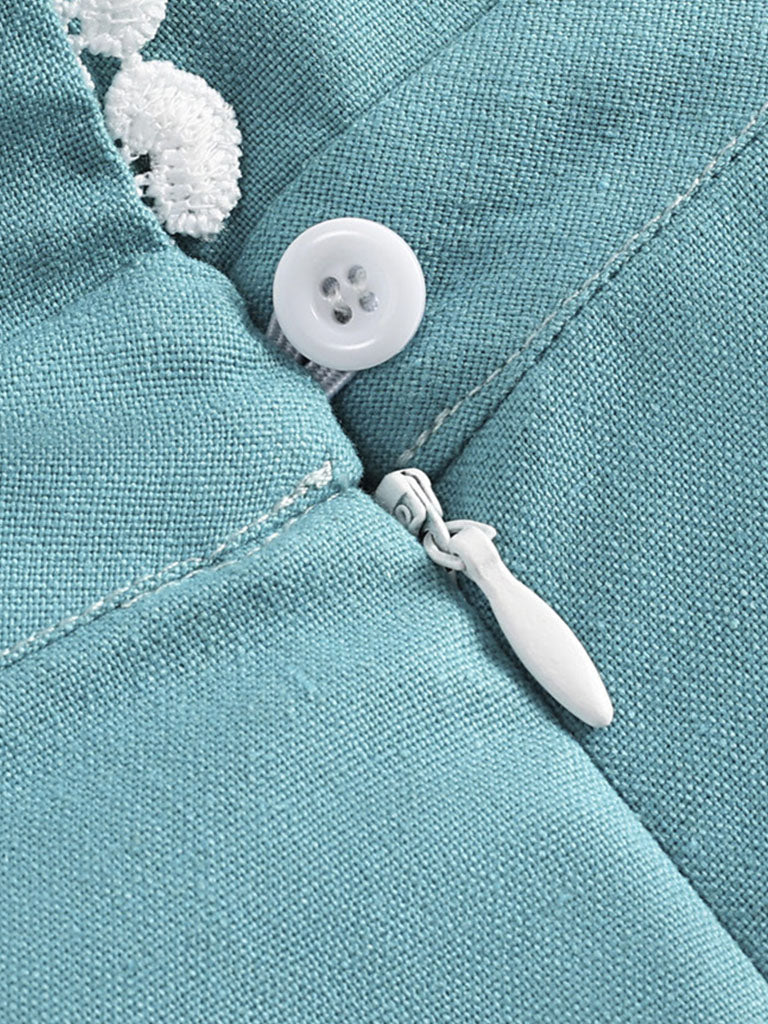 Lake Blue Peter Pan Collar 1950S Dress