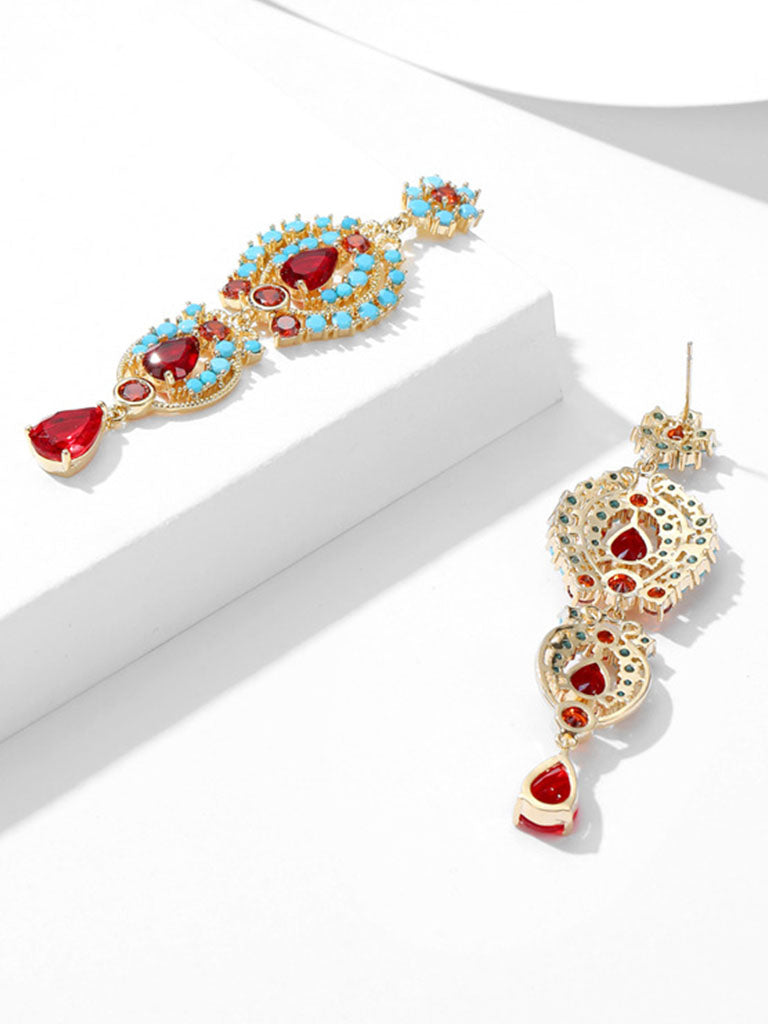 Luxury Zircon Tassel Artifact Vinatge Earrings