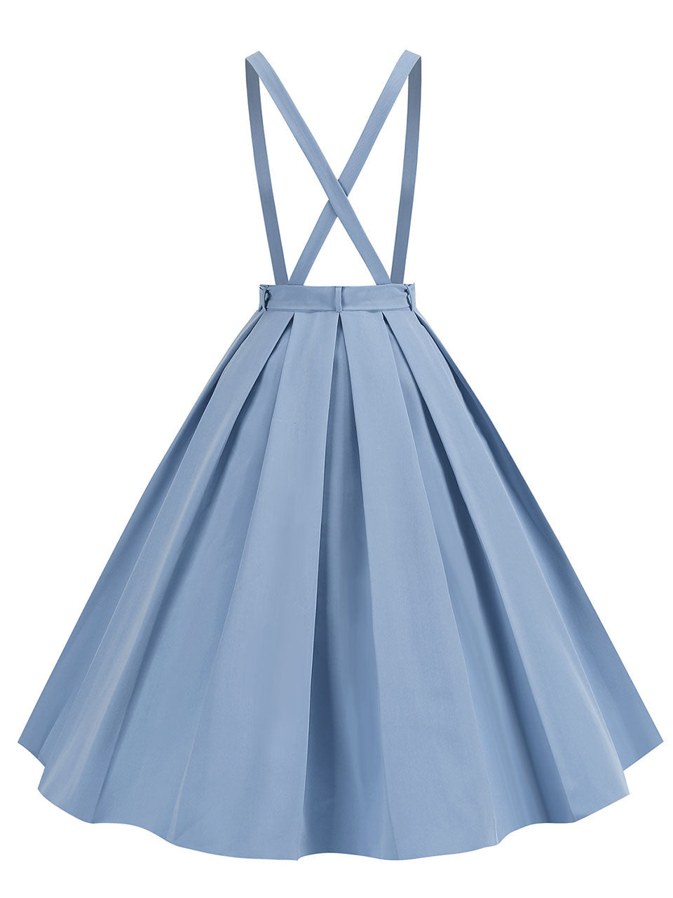 Polka Dots High Waist Audrey Hepburn Style Cocktail Suspender Swing Skirt
