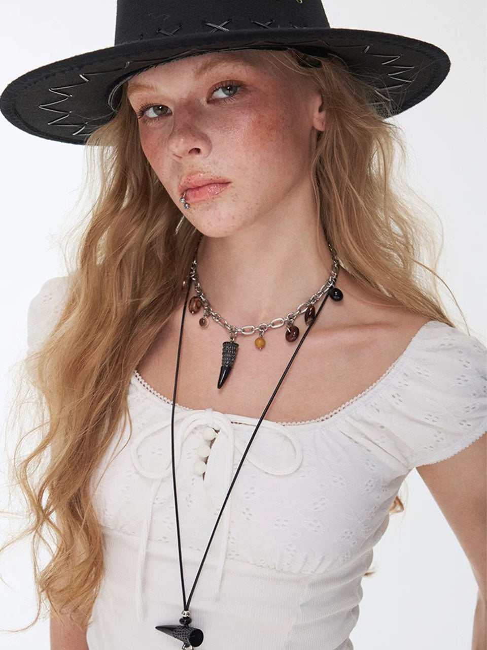 White Western Cowgirl Beach Cover-up Set