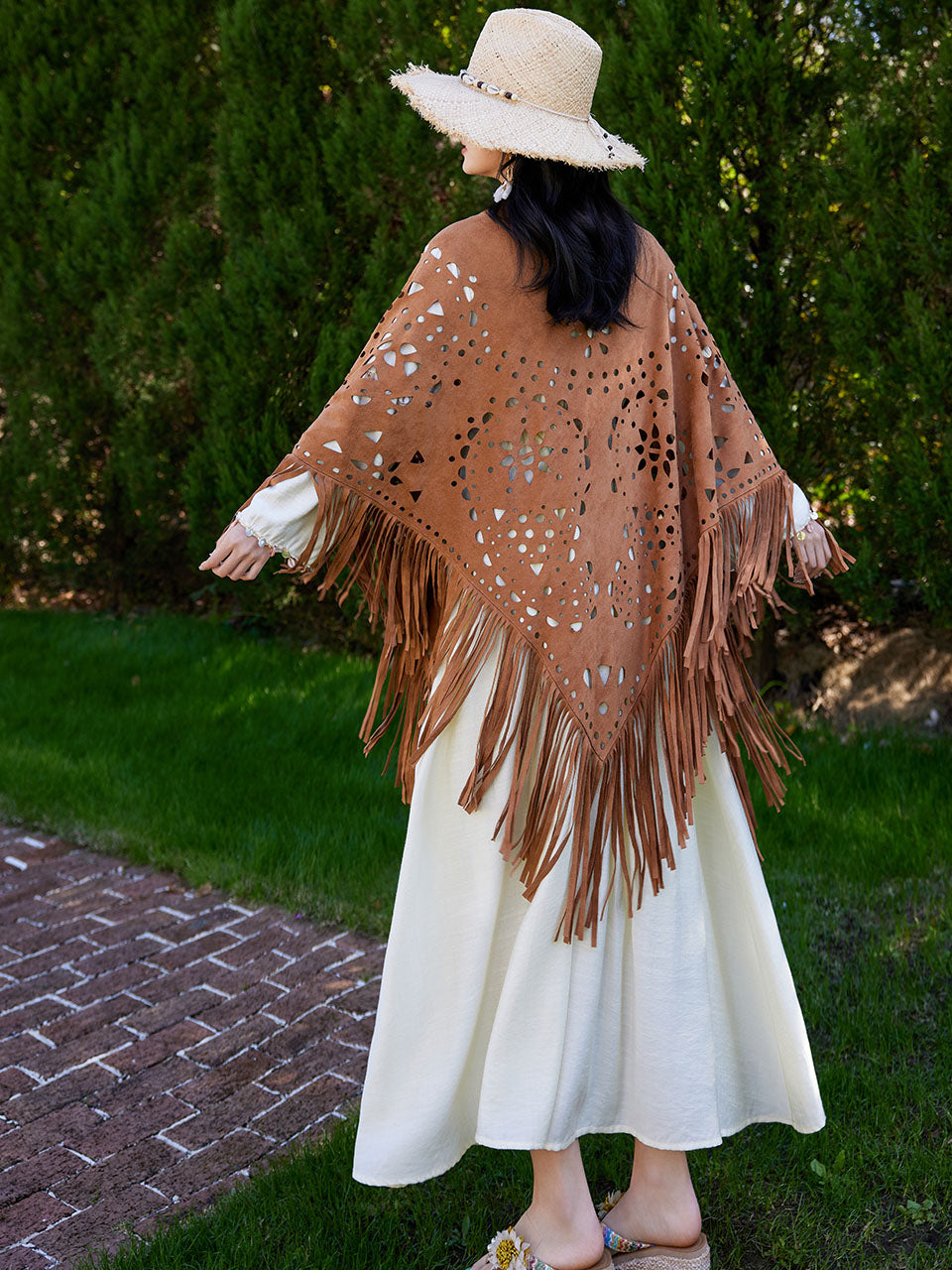 Bohemian Hollowed-out Tassel Scarf Shawl