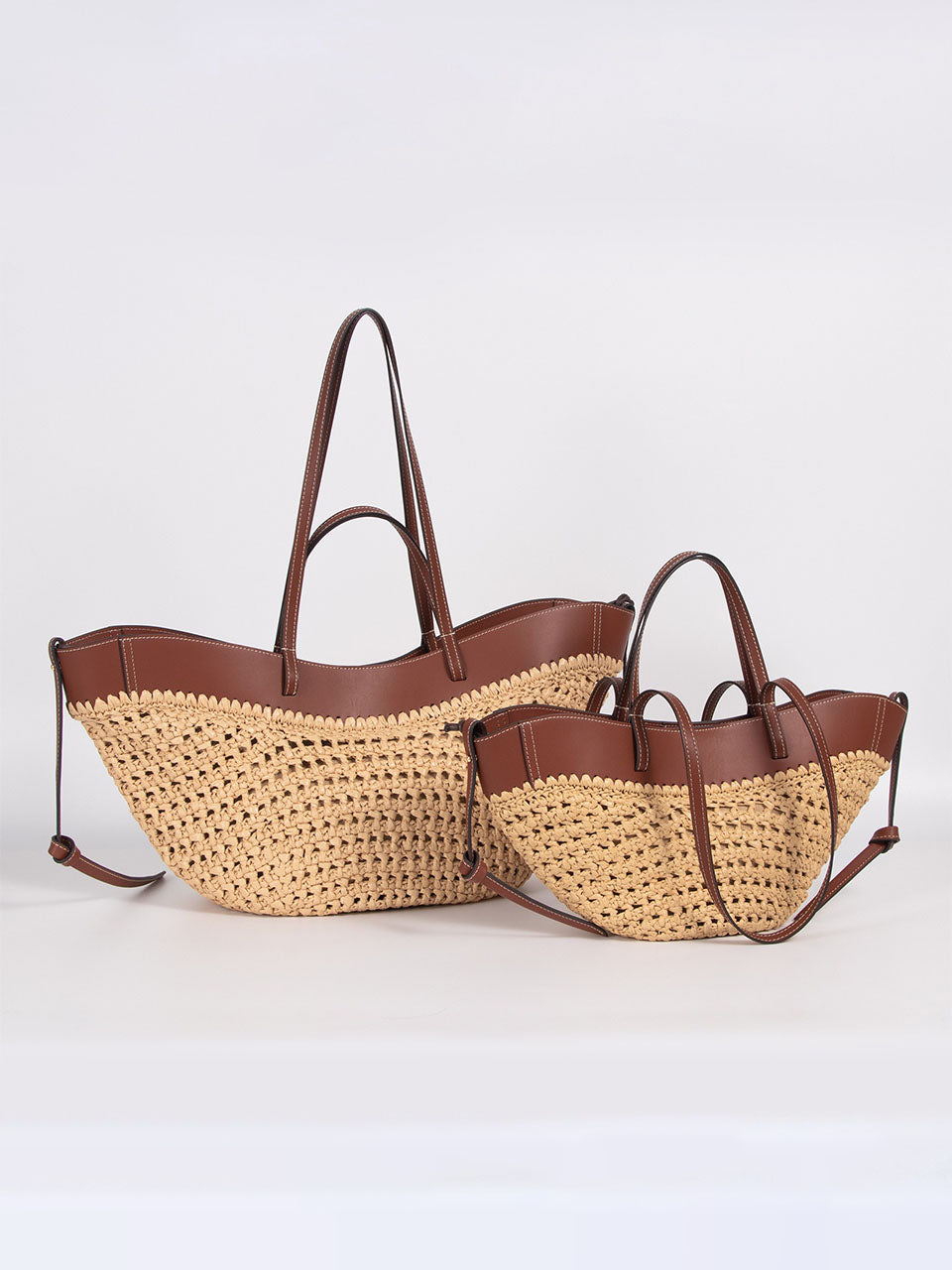 1950S Woven Raffia Tote Bag