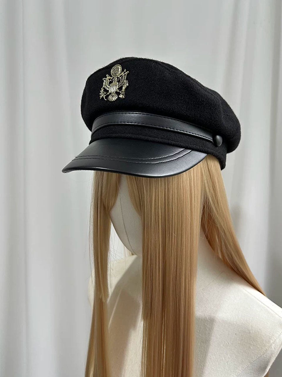 Black Wool Fiddler Captain Hat