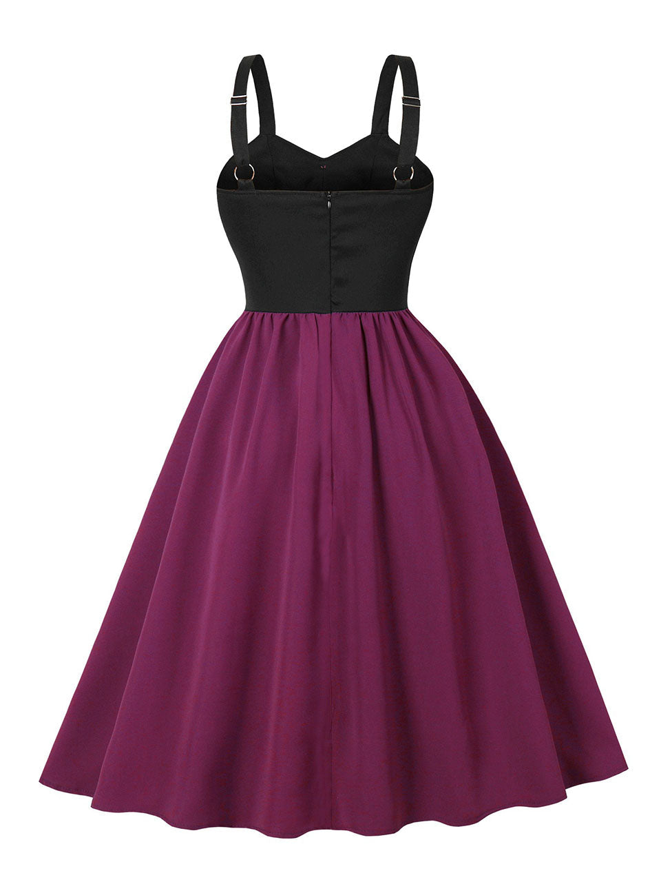 Playful Kitten Vintage Purple Sleeveless Dress