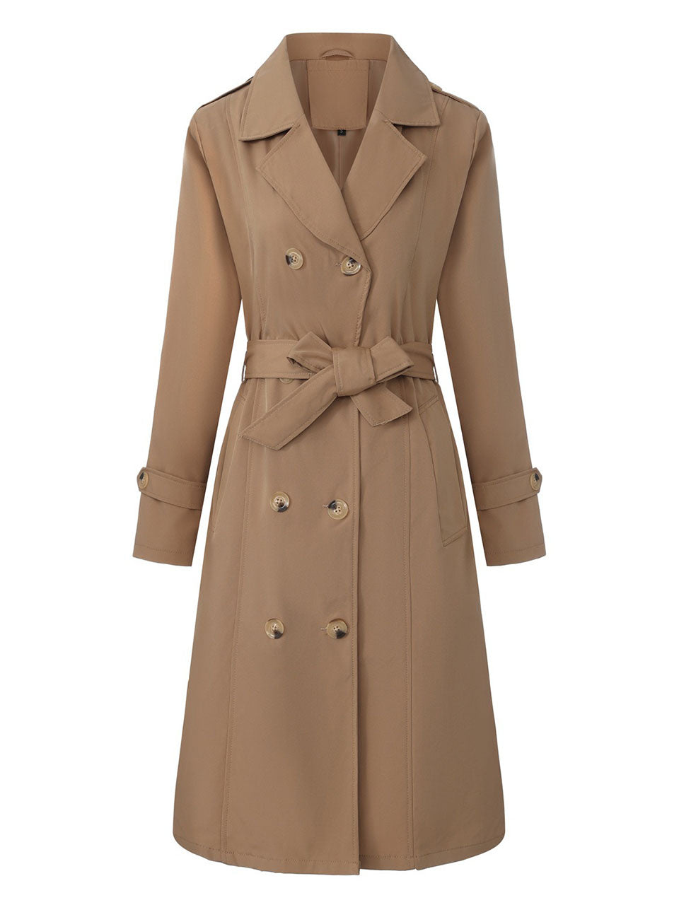 Black Double-Breasted Trench Coat