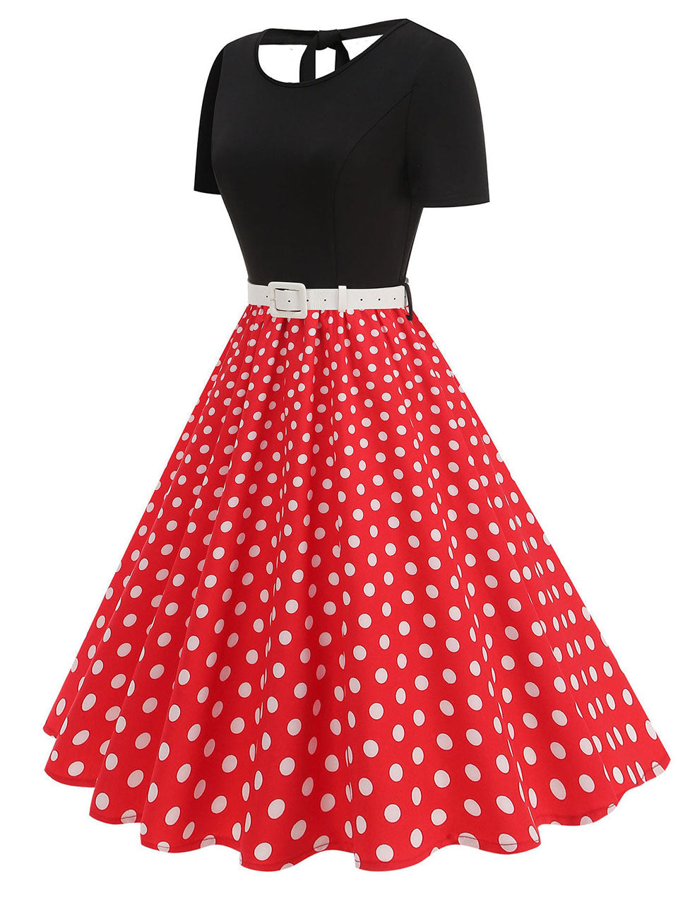 1950s Polka Dot Swing Dress