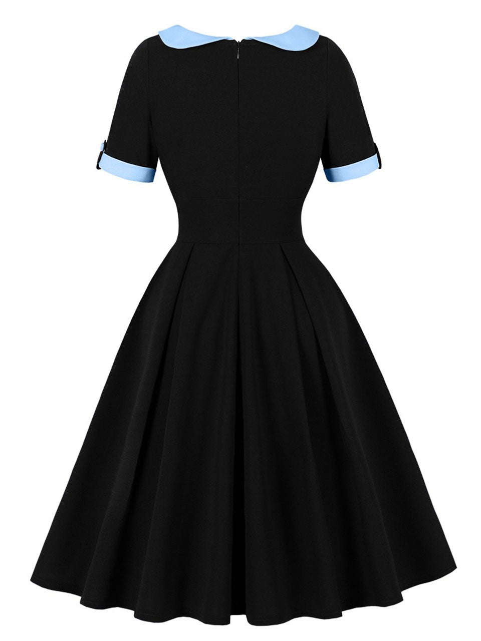 Christmas Green Peter Pan Collar 1950s Swing Vintage Dress