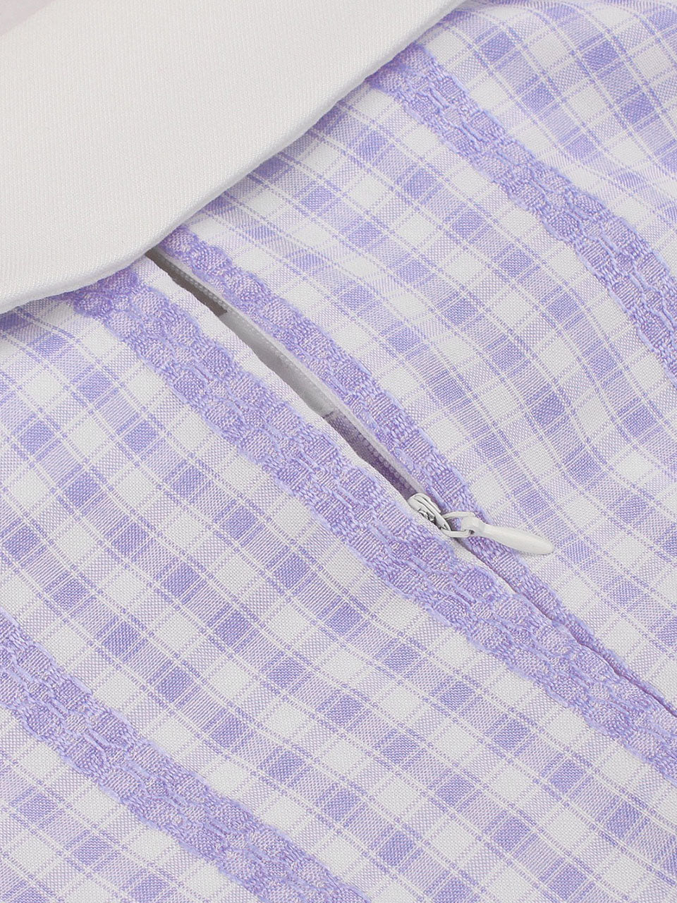 Blue Plaid Peter Pan Collar A-Line 1940S Vintage Shirt Dress