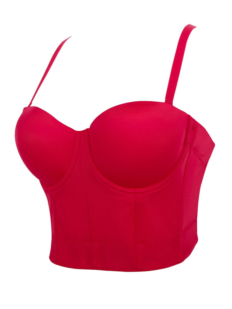 Solid Color Corset Camisole Top