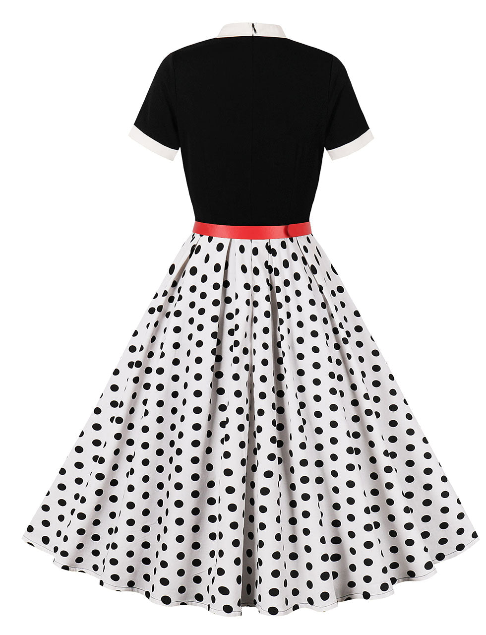 BowKnot Collar Polka Dots Vintage 1950S Dress