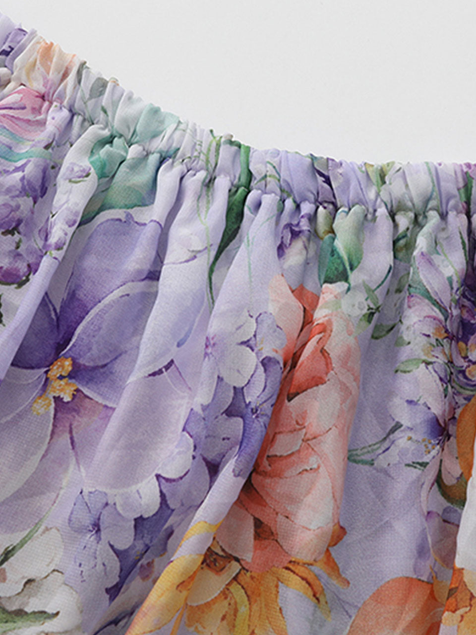Purple Off-Shoulder Chiffon Dress