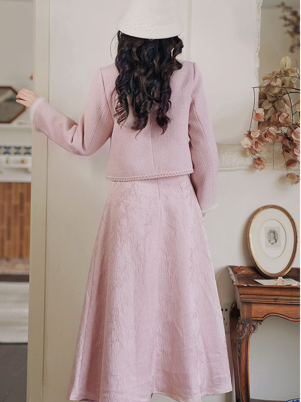 2PS Pink Long Sleeve Warm Coat